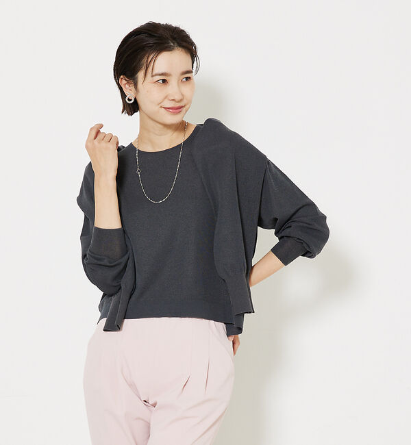 qualite「コットンナイロンハイゲージニット」|ニット・セーター|