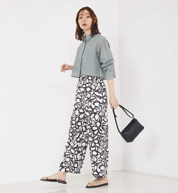 qualite「コットンシアークロップドシャツ」|シャツ・ブラウス|