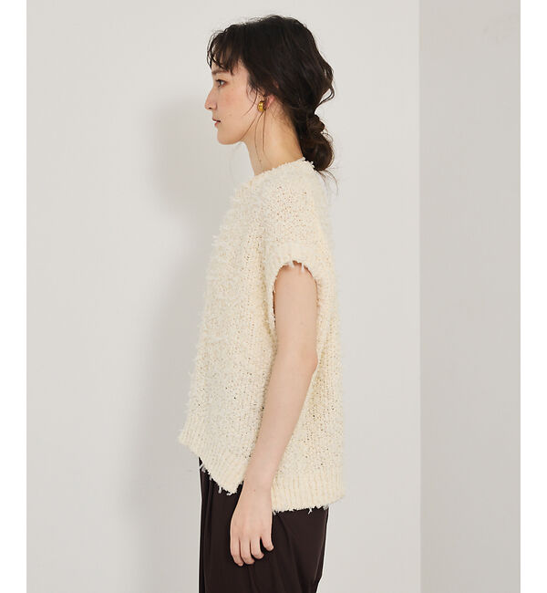 qualite「チュールフェザーニット」|ベスト・ジレ|