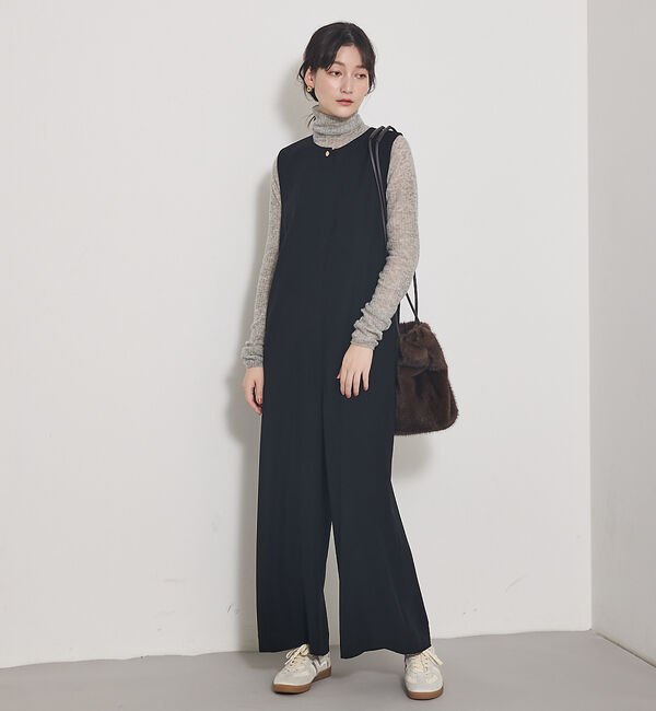 qualite「【オールシーズン大活躍】ダブルサテンオールインワン」|オールインワン|