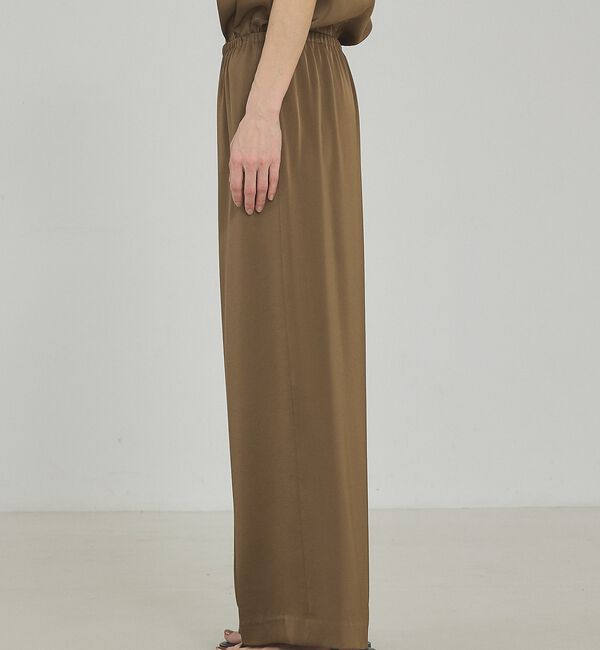 qualite「ブラック残りわずか予約受付中！【接触冷感・吸水速乾】クールサテンパンツ/セットア」|その他|