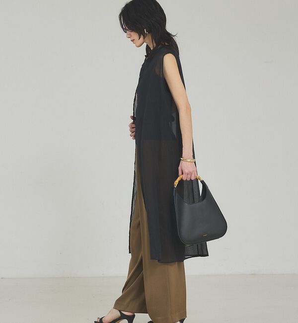 qualite「ブラック残りわずか予約受付中！【接触冷感・吸水速乾】クールサテンパンツ/セットア」|その他|