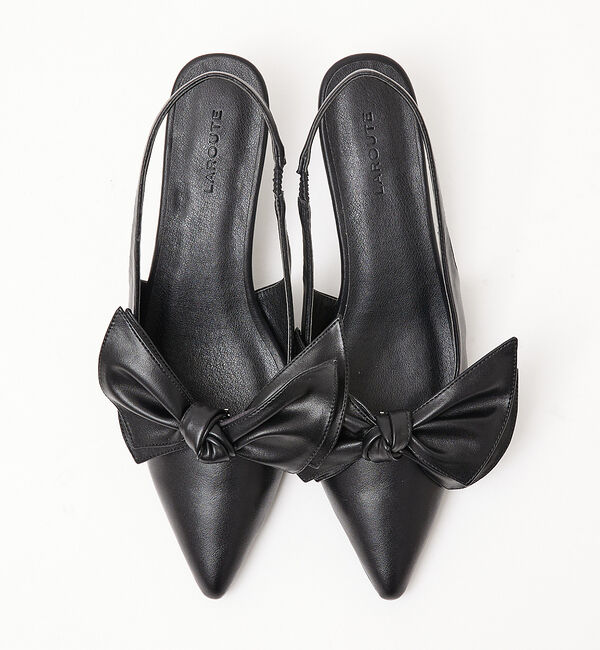 AU BANNISTER「【LAROUTE】リボンクリップ スリングバックパンプス」|パンプス|
