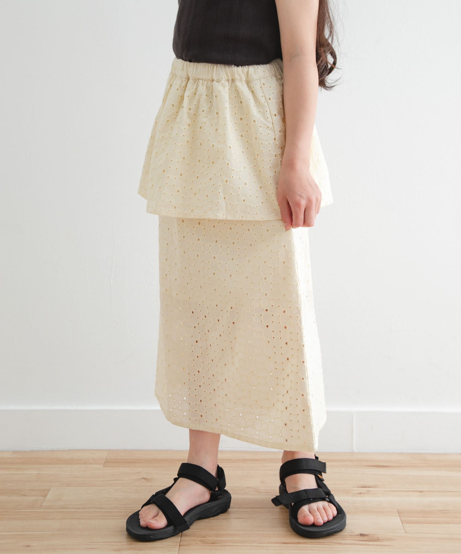URBAN RESEARCH DOORS「コットンレースティアードスカート(KIDS)」|その他|