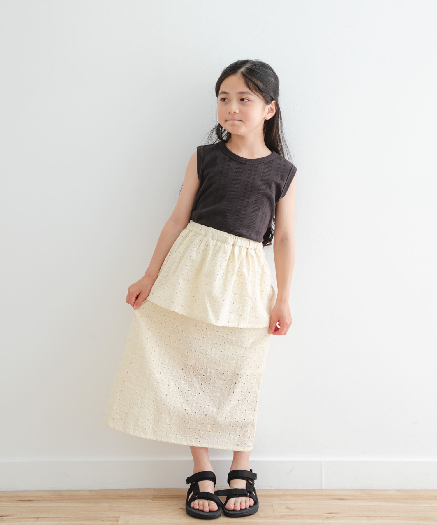 URBAN RESEARCH DOORS「コットンレースティアードスカート(KIDS)」|その他|