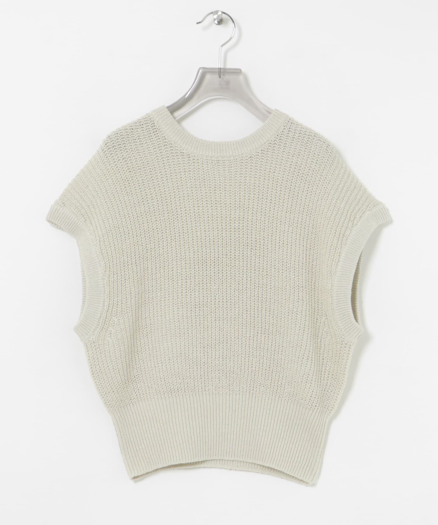 URBAN RESEARCH「ペーパーヤーンフレンチスリーブニット」|ベスト・ジレ|