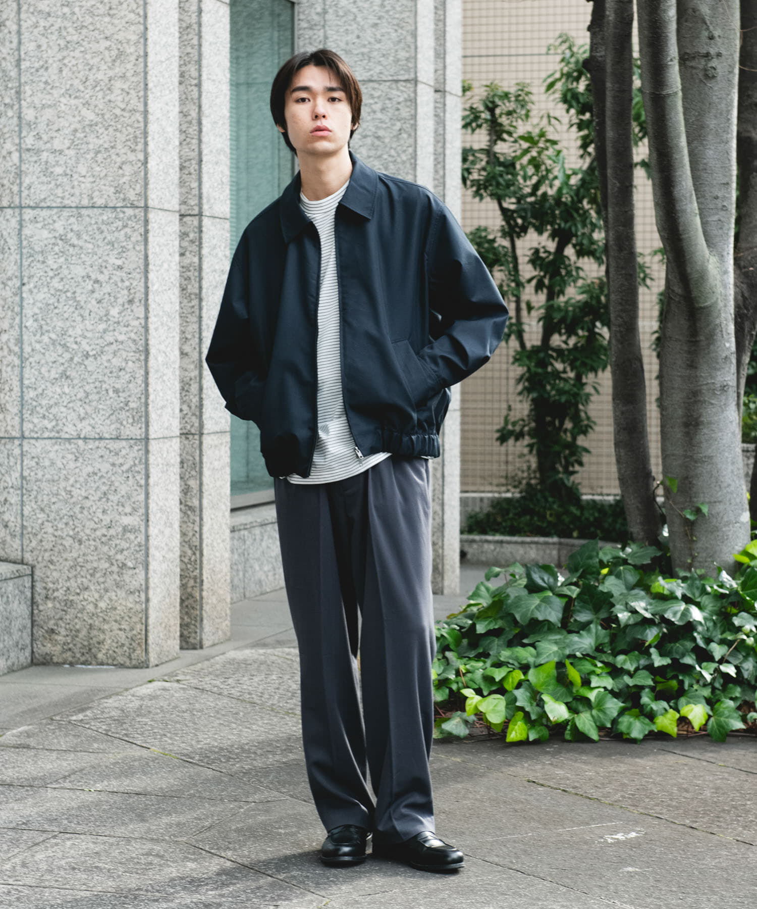 URBAN RESEARCH DOORS「ヘムシャーリング フルジップ ブルゾン」|ブルゾン・スタジャン|