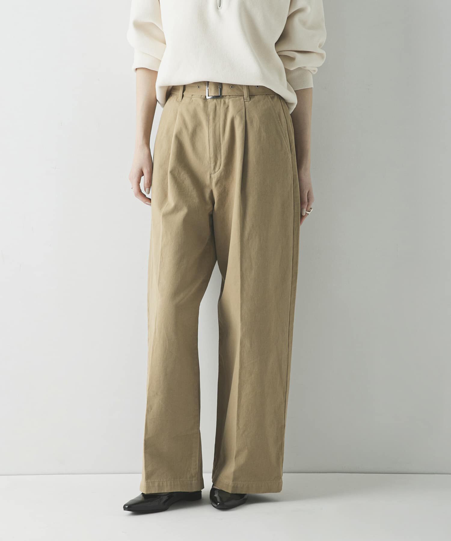 URBAN RESEARCH「『3サイズ展開』ベルト付きタックワイドチノパンツ」|その他|