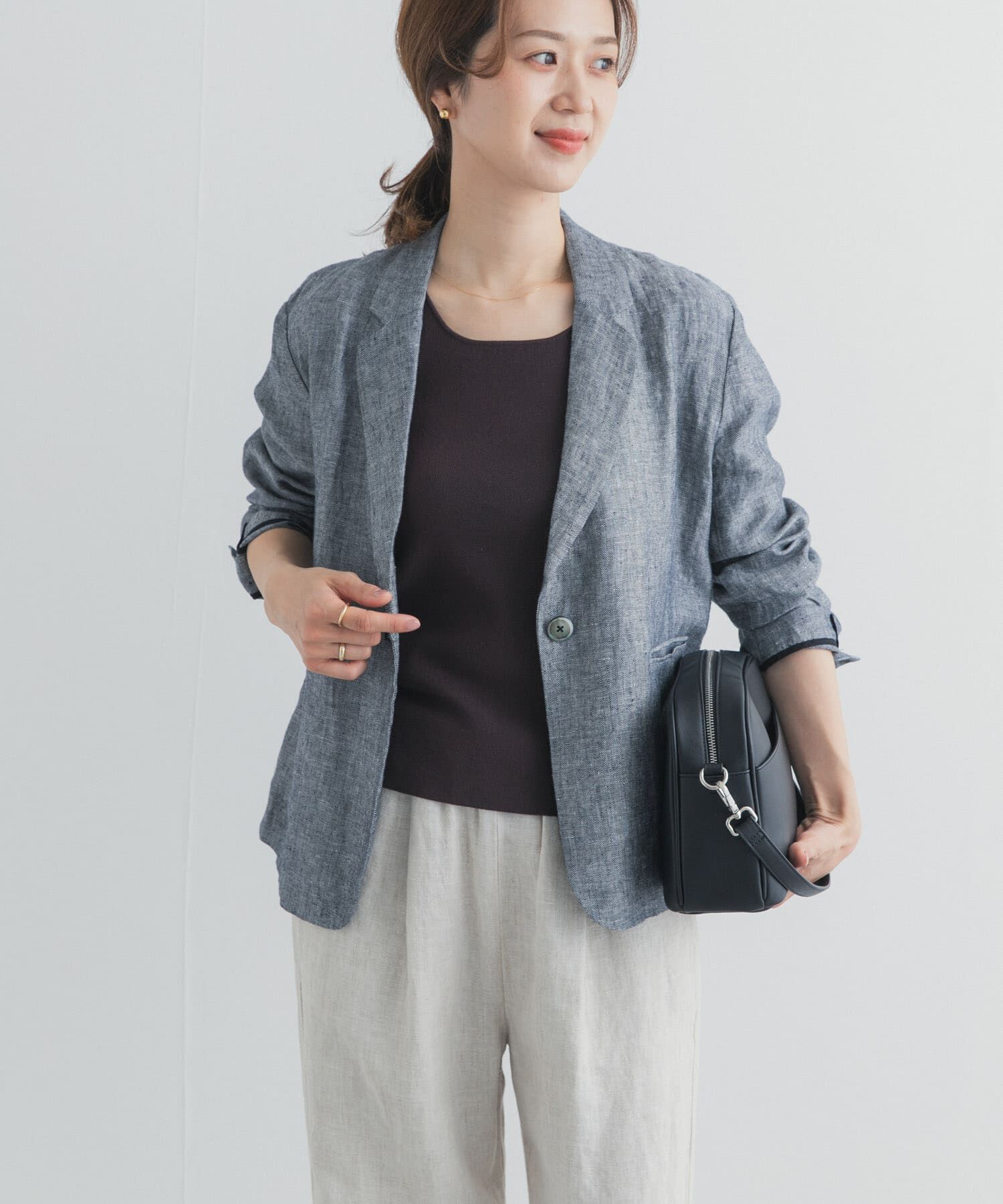 URBAN RESEARCH DOORS「ヘリンボーンリネンジャケット」|その他|