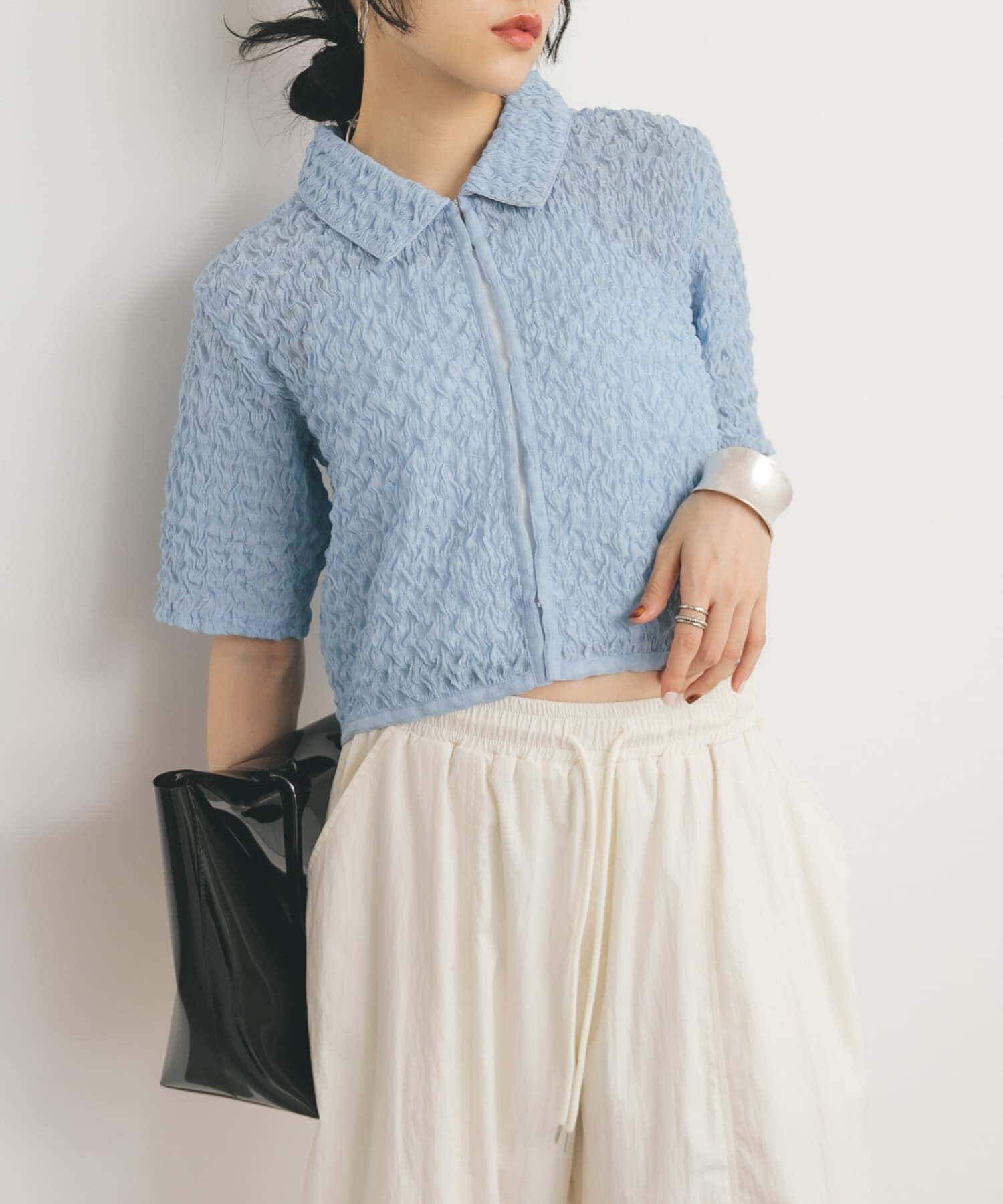  「ポップコーンクロップドシャツ」|シャツ・ブラウス|
