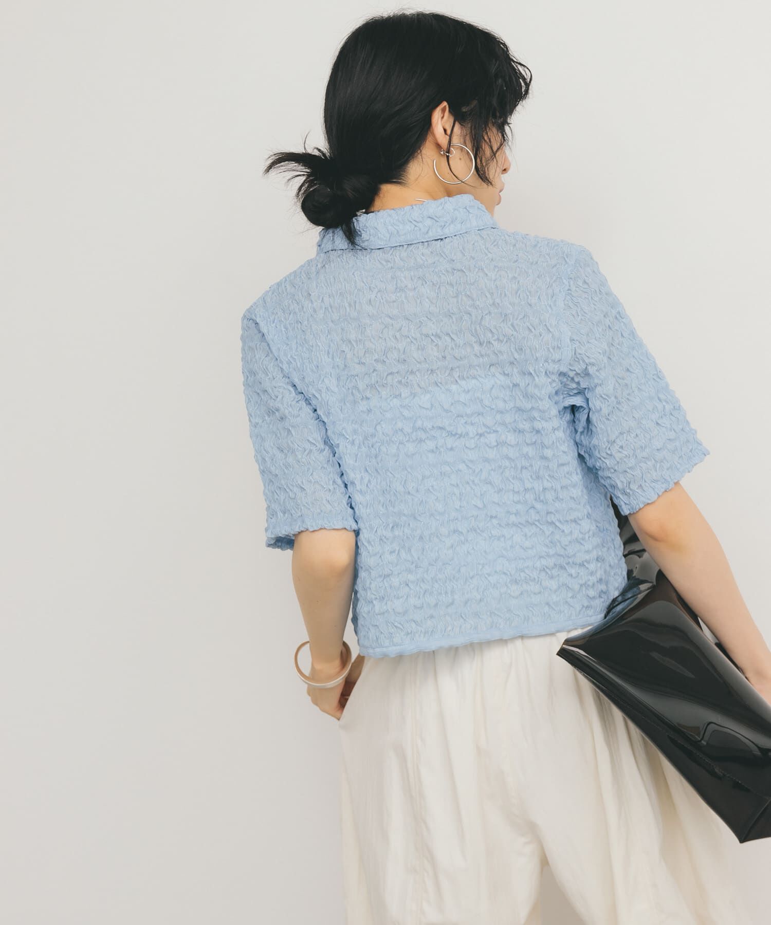  「ポップコーンクロップドシャツ」|シャツ・ブラウス|