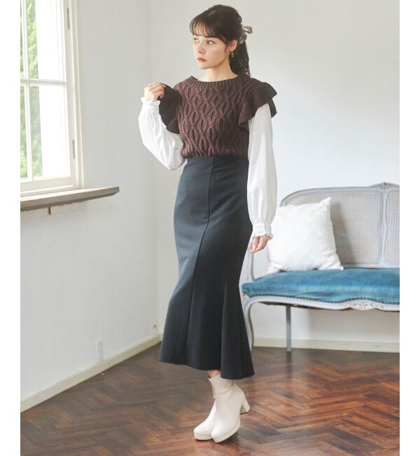 MAJESTICLEGON「2wayケーブルフリルニット」|ニット・セーター|