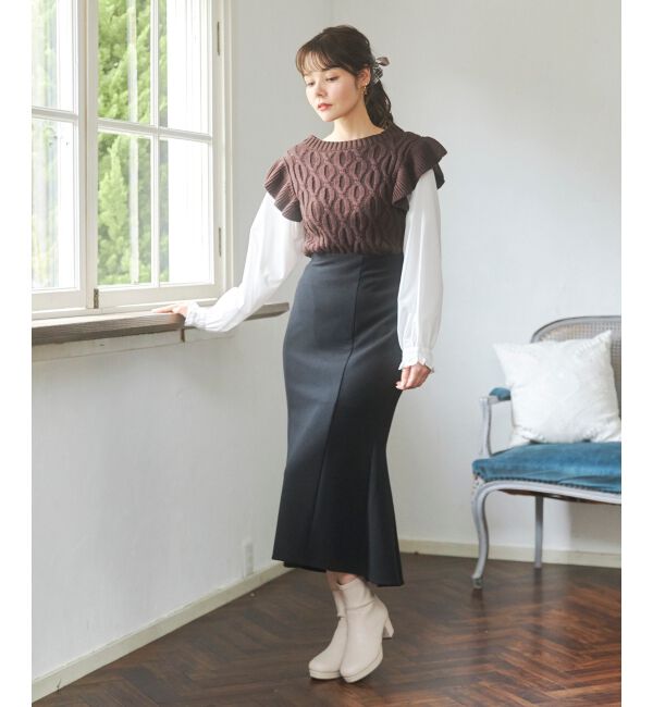 MAJESTICLEGON「2wayケーブルフリルニット」|ニット・セーター|