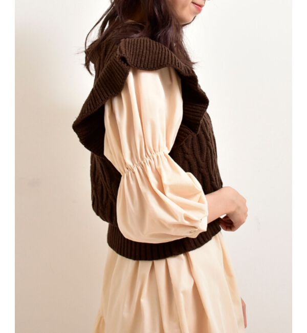 MAJESTICLEGON「2wayケーブルフリルニット」|ニット・セーター|