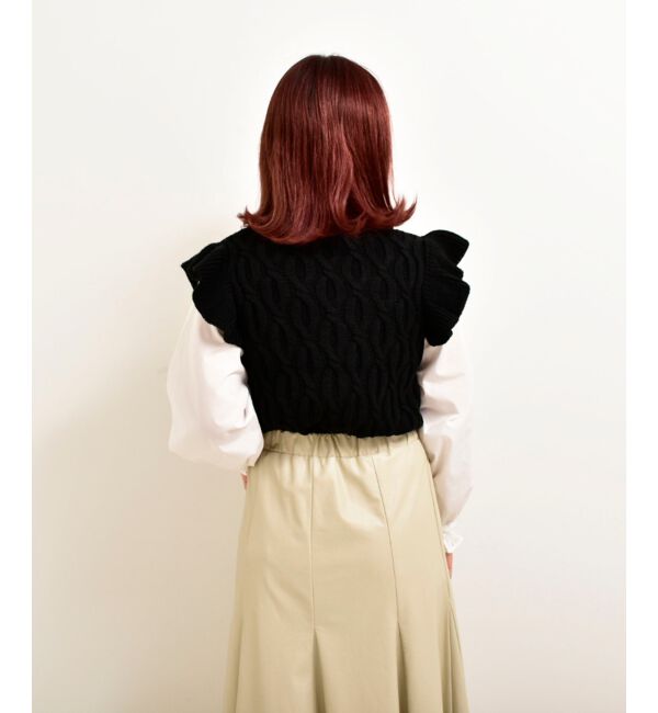 MAJESTICLEGON「2wayケーブルフリルニット」|ニット・セーター|