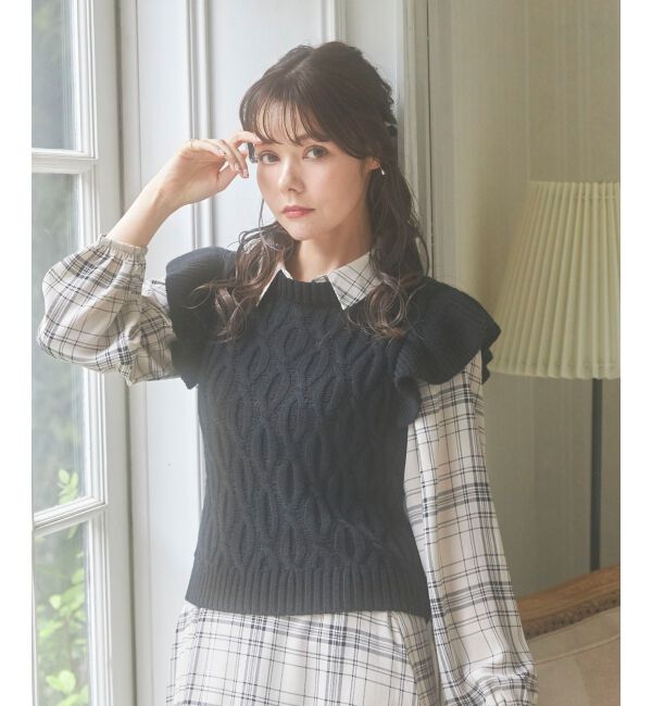 MAJESTICLEGON「2wayケーブルフリルニット」|ニット・セーター|
