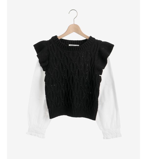 MAJESTICLEGON「2wayケーブルフリルニット」|ニット・セーター|