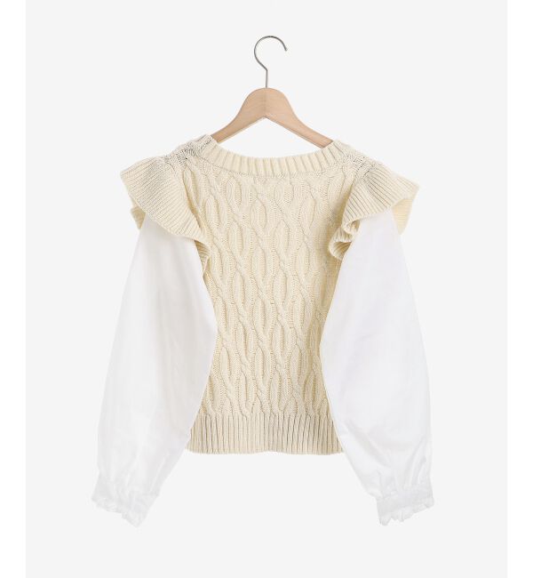 MAJESTICLEGON「2wayケーブルフリルニット」|ニット・セーター|