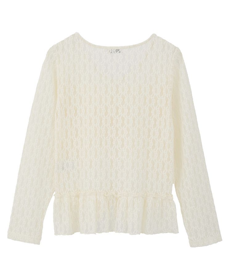 earth music&ecology「レースフリルメローカーディガン」|カーディガン|