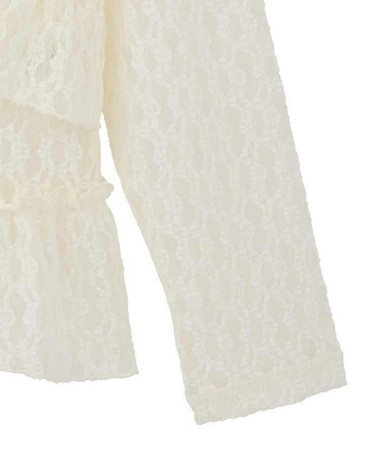 earth music&ecology「レースフリルメローカーディガン」|カーディガン|