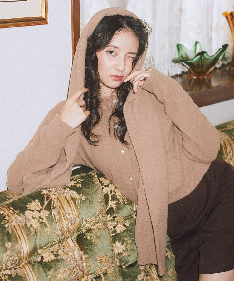 earth music&ecology「パウダーシャギークルーネックカーディガン」|カーディガン|