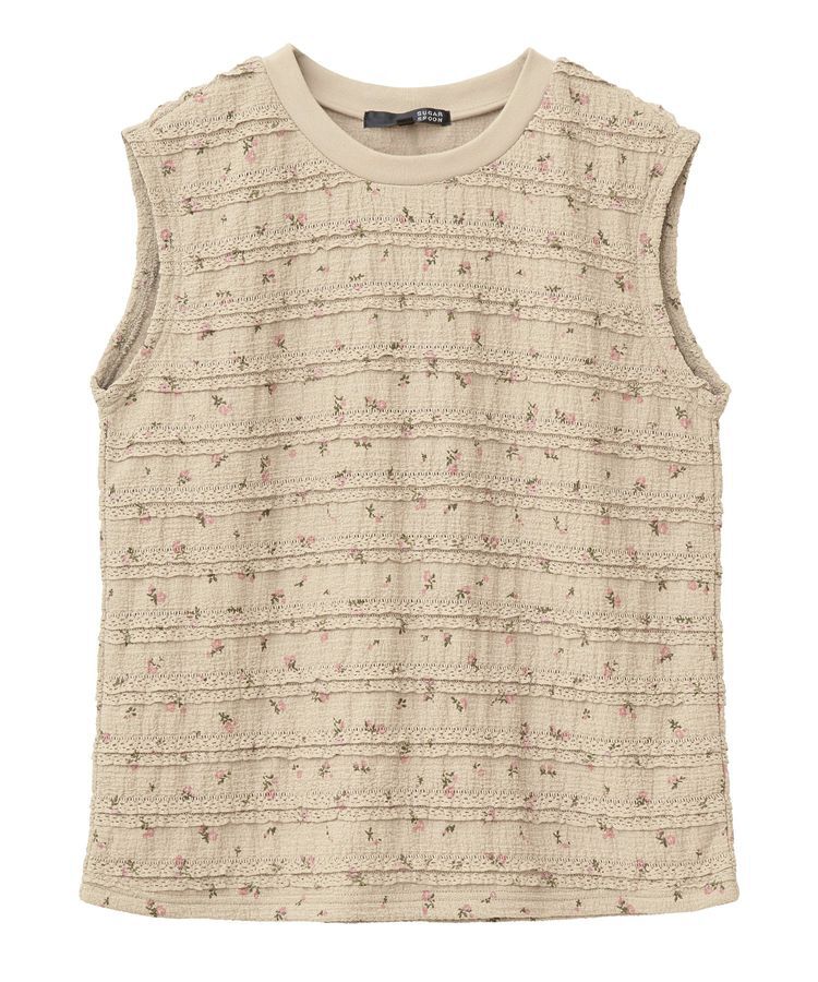 Green Parks「・SUGAR SPOON コバナレースフリルノースリーブ」|Tシャツ・カットソー|