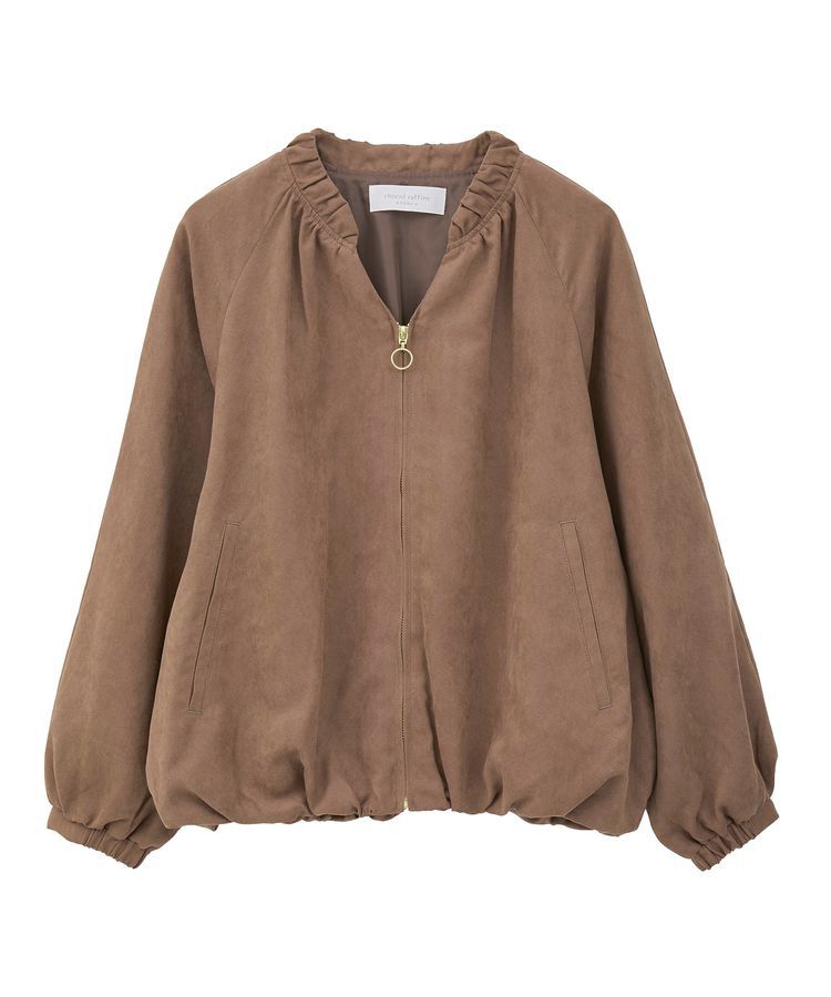 Green Parks「スウェードライクギャザーブルゾン」|ブルゾン・スタジャン|