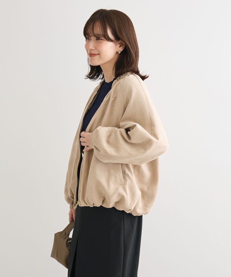 Green Parks「スウェードライクギャザーブルゾン」|ブルゾン・スタジャン|