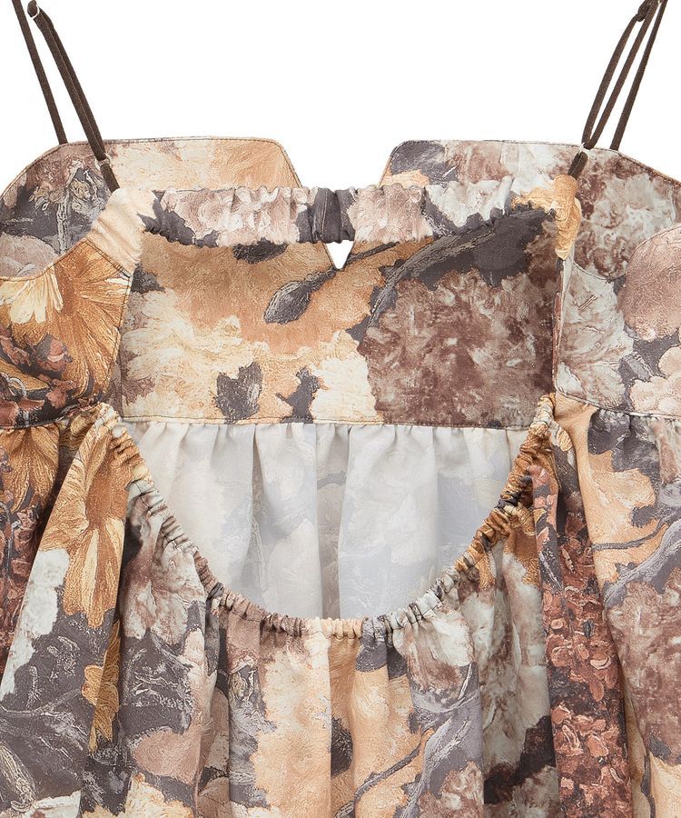 GARAGE OF GOOD CLOTHING「【日本製】ダークフラワープリントキャミビスチェ」|ベスト・ジレ|