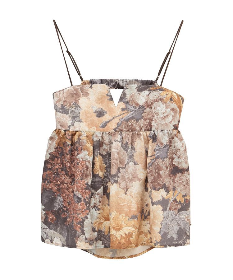 GARAGE OF GOOD CLOTHING「【日本製】ダークフラワープリントキャミビスチェ」|ベスト・ジレ|