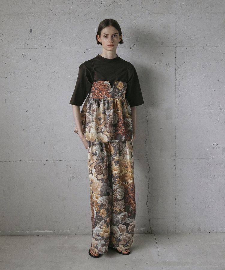 GARAGE OF GOOD CLOTHING「【日本製】ダークフラワープリントキャミビスチェ」|ベスト・ジレ|