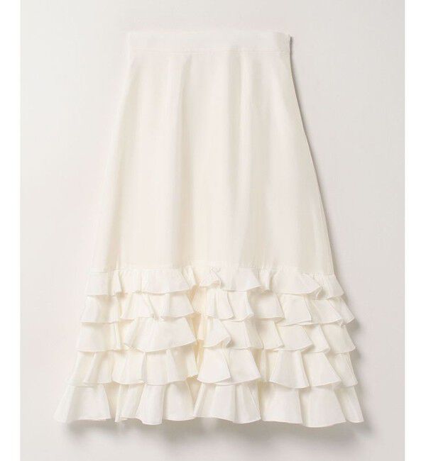 LOULOU WILLOUGHBY「【LOULOU WILLOUGHBY】シルク羽二重スカート」|スカート|ホワイト