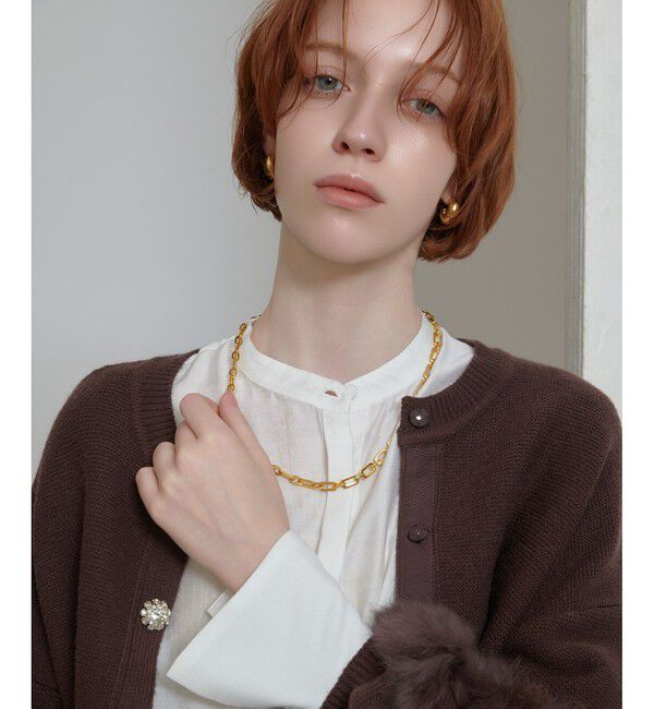 allureville「ラビットカフクレイジー釦2WAYプルオーバー」|ニット・セーター|