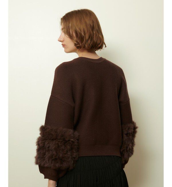 allureville「ラビットカフクレイジー釦2WAYプルオーバー」|ニット・セーター|