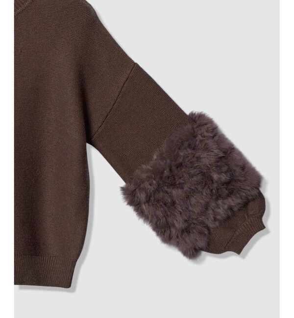 allureville「ラビットカフクレイジー釦2WAYプルオーバー」|ニット・セーター|