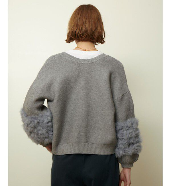 allureville「ラビットカフクレイジー釦2WAYプルオーバー」|ニット・セーター|