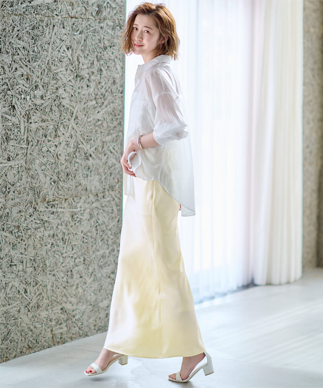 ur's「サテンマーメイドマキシスカート」|スカート|