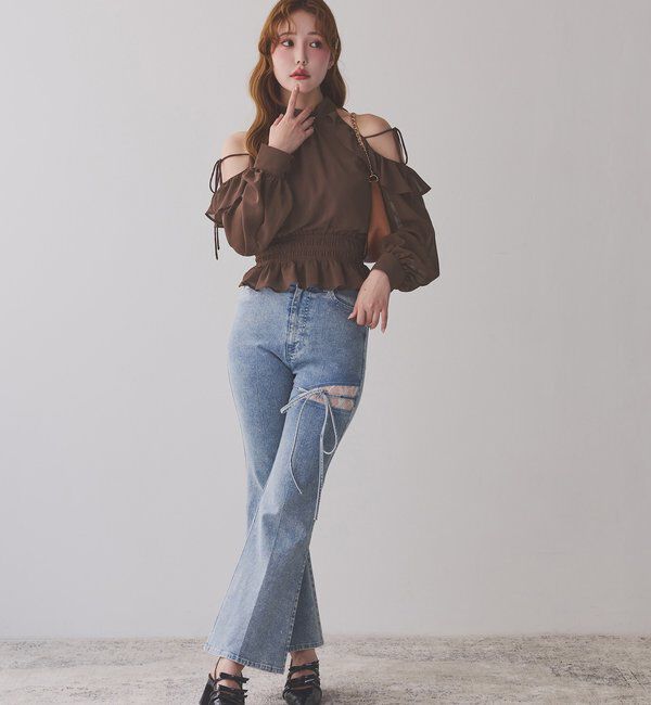  「バックリボンアメスリブラウス」|シャツ・ブラウス|