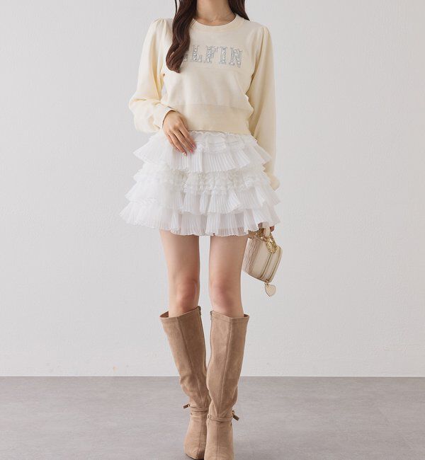  「キラキラビジューロゴニット」|ニット・セーター|