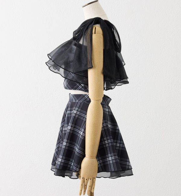  「swimwear/肩リボンワンショル+フレアミニスカート(3点セット)」|その他|