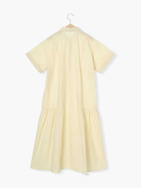 Samansa Mos2 blue「◎サイドギャザーシャツワンピース」|ワンピース|