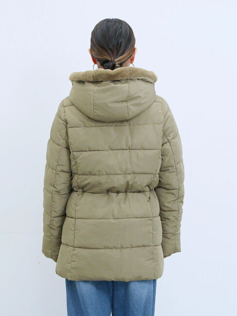 Samansa Mos2 blue「スタイルアップパデットコート」|その他|