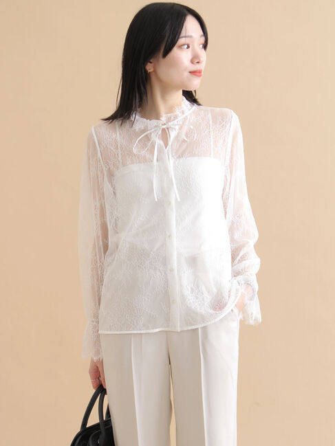 sm2rhythm「レースボウタイブラウス」|シャツ・ブラウス|