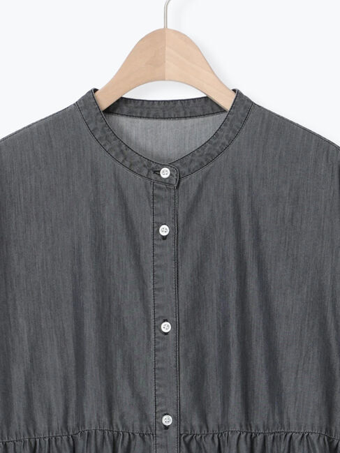 Samansa Mos2「【接触冷感】ライトオンスデニムワンピース」|ワンピース|