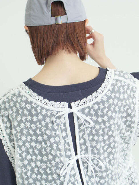 Samansa Mos2「チュール刺繍前後2WAYノースリワンピース」|ワンピース|