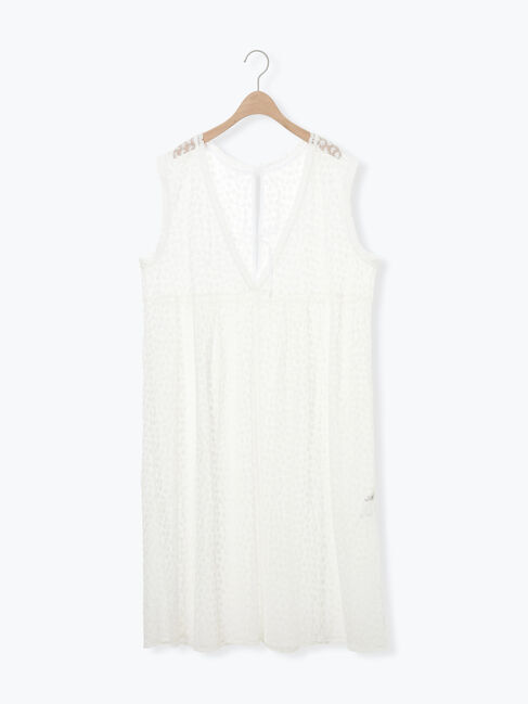 Samansa Mos2「チュール刺繍前後2WAYノースリワンピース」|ワンピース|