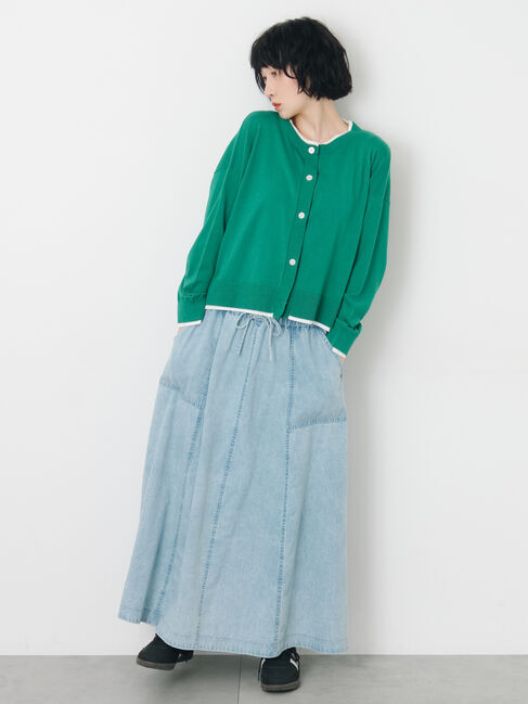 Samansa Mos2「デニムフレアスカート」|スカート|