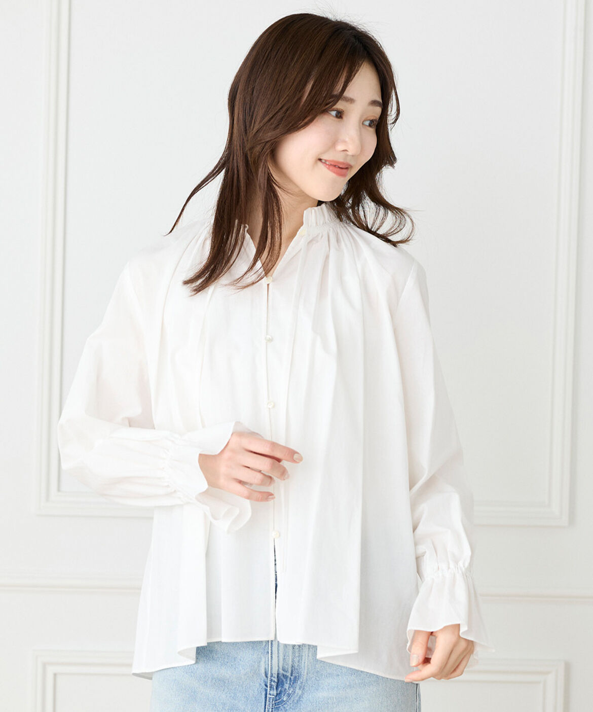 DAY by DAY it&rsquo;s international「ギャザーフリルブラウス」|シャツ・ブラウス|オフホワイト1