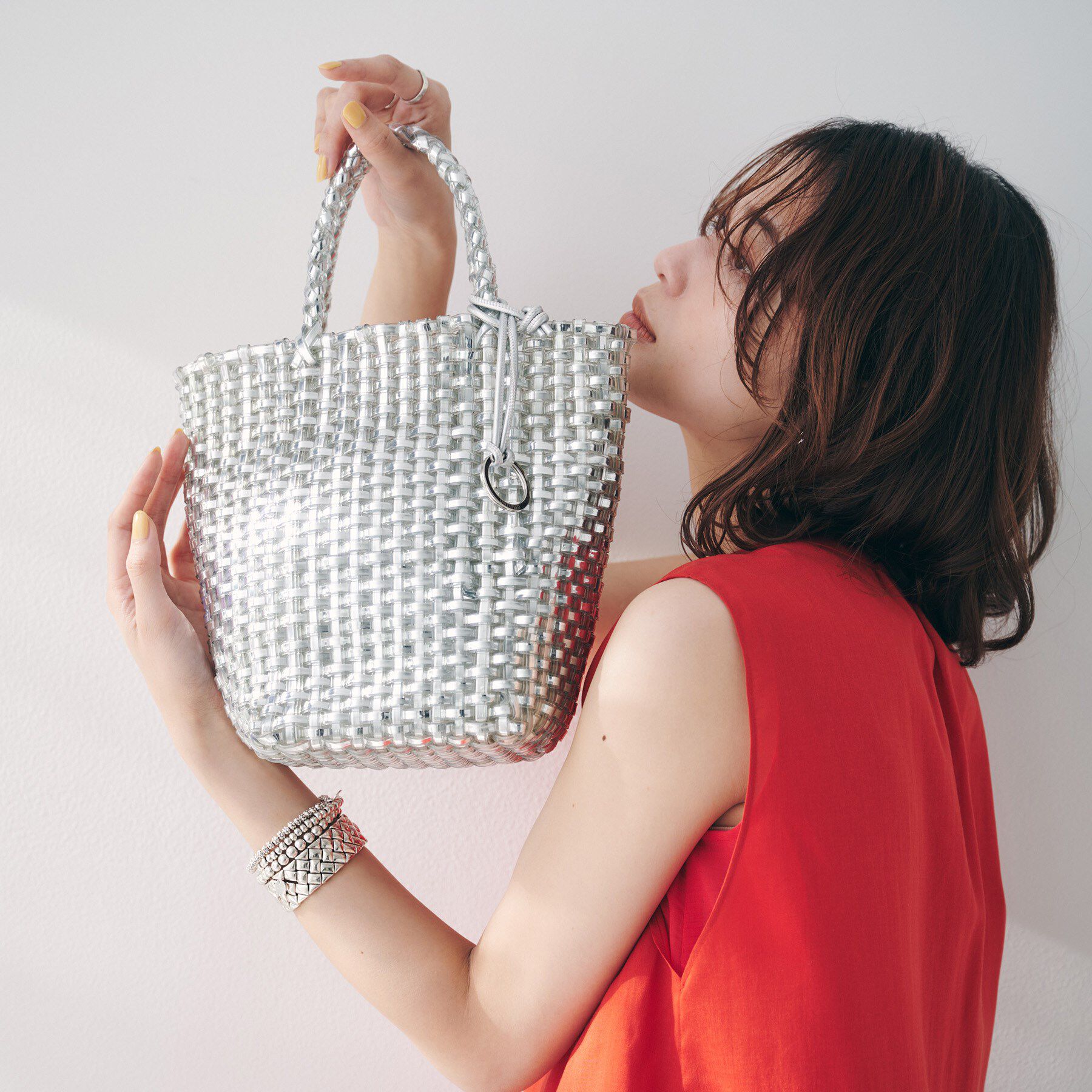 UNTITLED「メタリックメッシュトート」|トートバッグ|