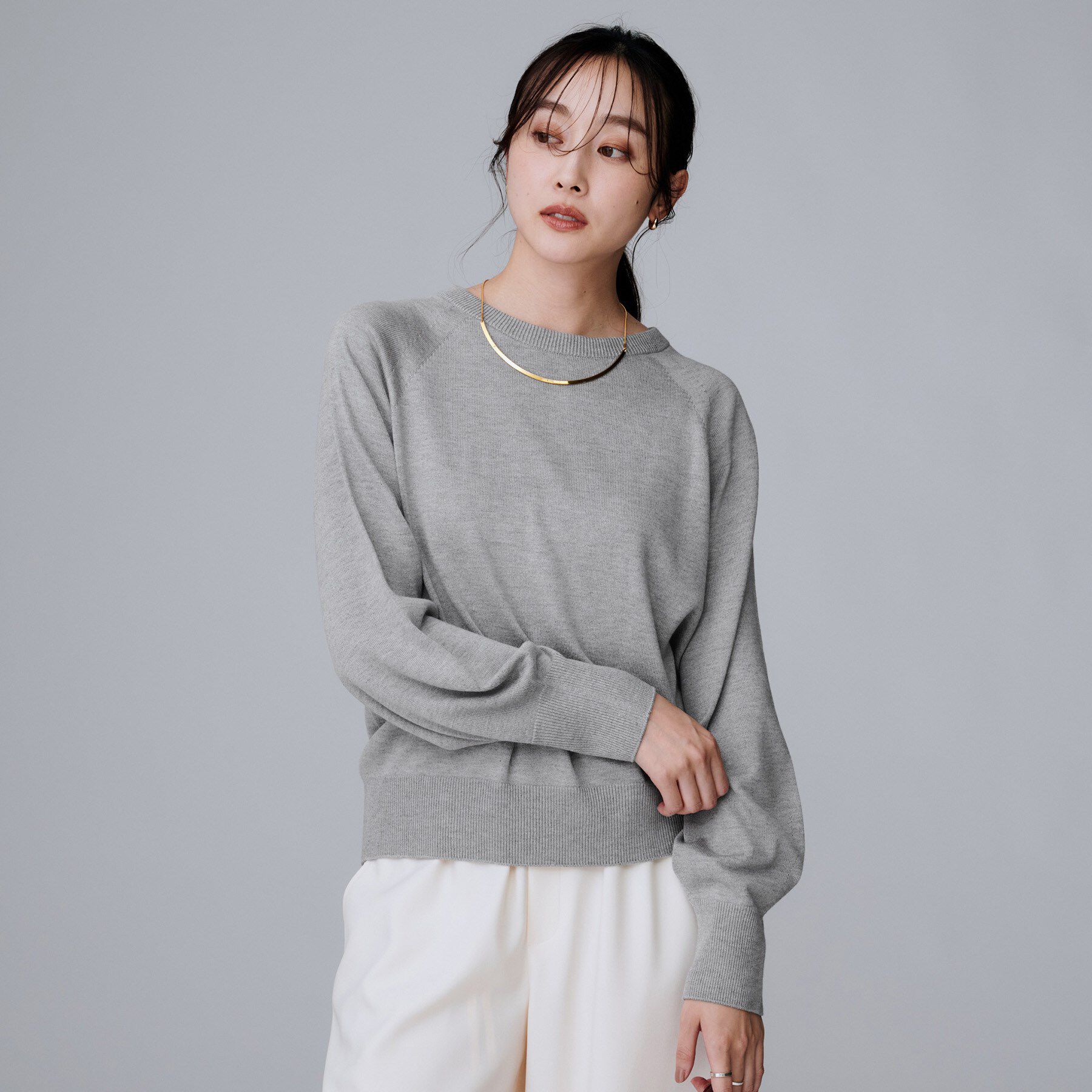 UNTITLED「【8色展開／コンパクト丈】レーヨン混 コクーンニット」|ニット・セーター|